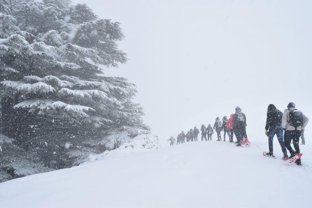 Wandeling over de toppen van de Balkan in de winter