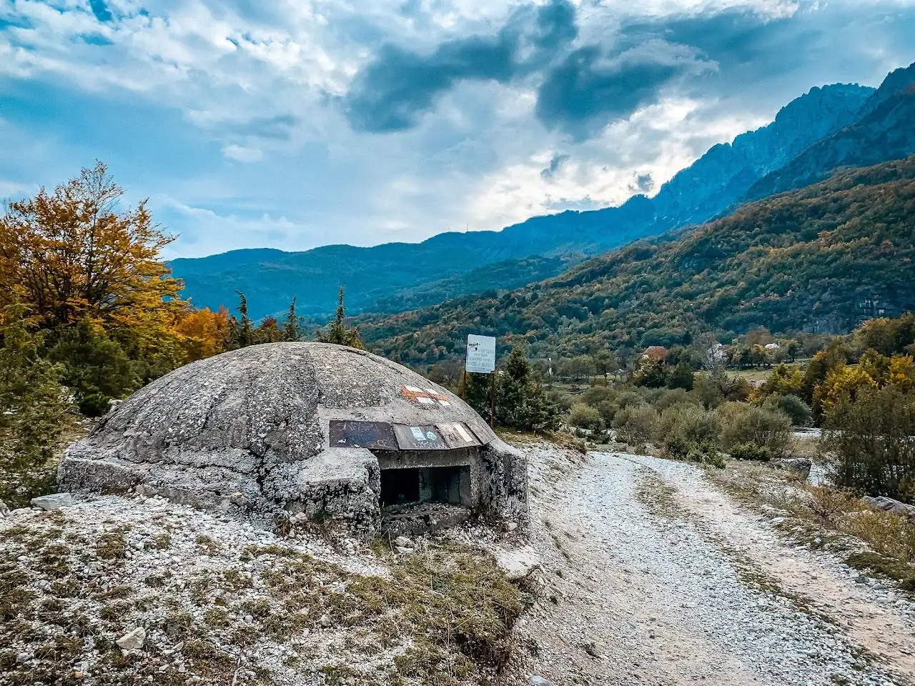 Bunker on the Theth to Vusanje hiking trail in the Peaks of the Balkans